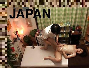 Japanese massage for virgin teen leads to sex on table