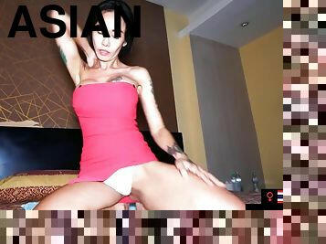 Huge tits Asian MILF bar chick big cock blowjob and doggystyle slammed