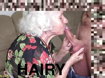 Curvy 91 years old hairy mom rough fucked by toyboy