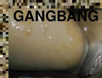 Gangbang cumshots compilation