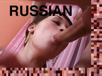 Cock hungry Russian girl Anastasiya Andrychina sucks and gets ass fucked