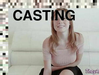 Redhead teen first casting