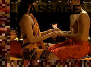 masaža, hindujske-ženske, par, erotično