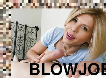 Watch and learn how to give a blowjob, by pornstar Amber Chase