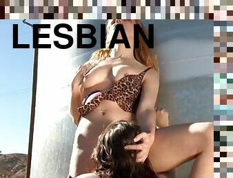 Lesbian porn with stunnig Jayme Langford and Raven Rockette