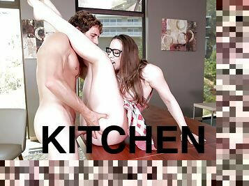 Quickie fucking in the kitchen with mature slut Chanel Preston