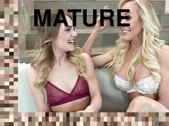Mature loves having sex with a teen - Brandi Love & Natalie Knight