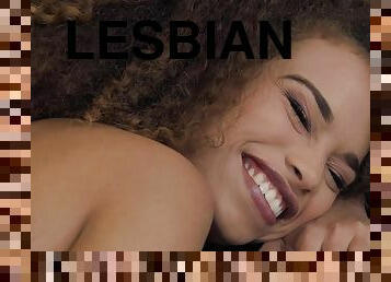 Sweet lesbians Cecilia Lion and Alex De La Flor hot sex clip