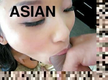 POV video of a horny guy fucking his sexy Asian girlfriend Alina Li