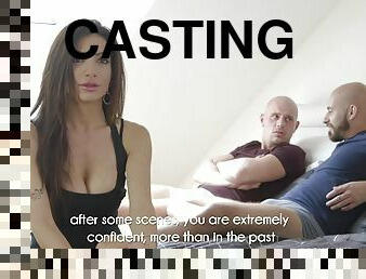 Porn casting and fucking with Priscilla Salerno and her coworkers