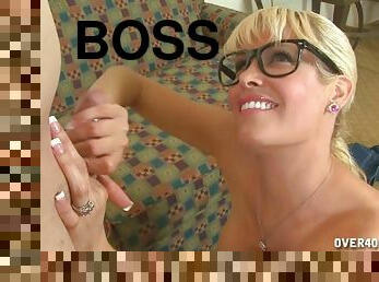 Dirty boss demands from secretary Mikki Lynn to please his cock