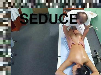 Nurse gets bored at work and seduces the doctor for some sex action