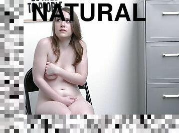 Chubby pale girl Alice Merchesi fucked for stealing from the shop