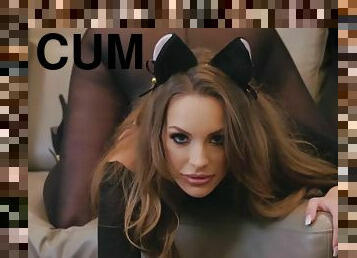 Cat girl Kimmy Granger loves to be fucked from behind and to eat cum