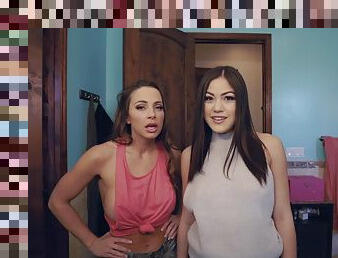 Facesitting is fascinating with horny lesbian girl Abigail Mac
