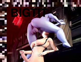 Horny big tits and huge dick futanari sex selection in the dungeon