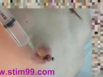 Double Electro and Saline Nipples, Stimming Pussy and Tits