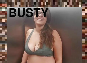 Busty teen caught and blackmailed by her neighbour