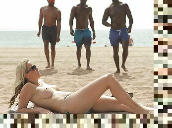 Julia Pink can't wait to enjoy amazing gangbang with black dudes