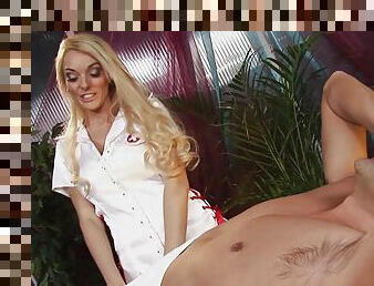 One hard and strong penis is enough for horny nurse Antonia Deona