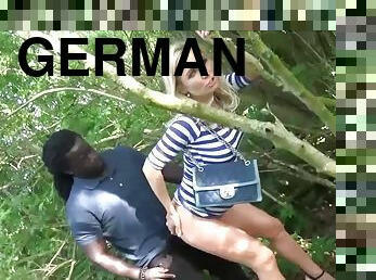 german threesome teen with bbc outdoor