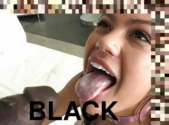 Black dude destroys Kendra Spade's wet ass with his black dick