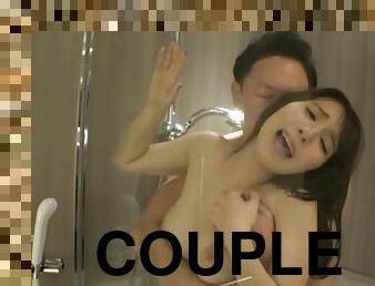 Sonoda Mion gets her pussy pounded by her lover in the shower