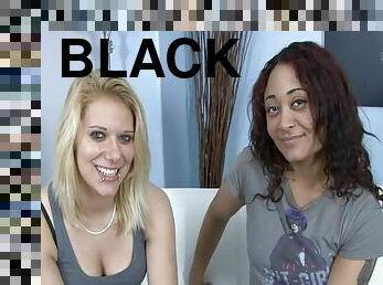 Black And White Lesbian Babes Having Sex