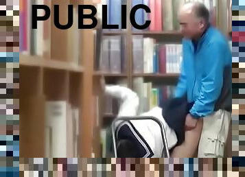 in the public library, everything is possible includes hard sex from behind