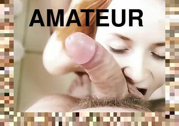 Super cute amateur finally let me film her sucking and fucking her tight holes