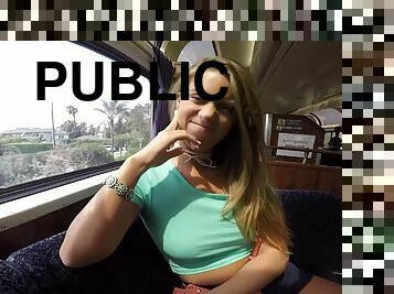 Jill Kassidy bounces her big round ass on a hard cock in a bus