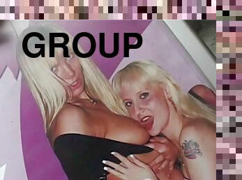 Slutty swingers fuck in group sex