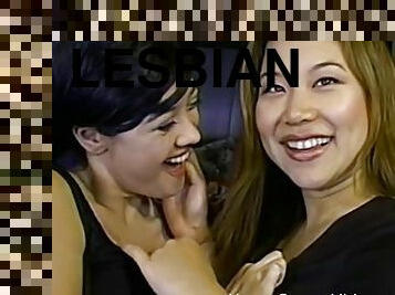 Watch these two lesbian babes share their favorite dildo