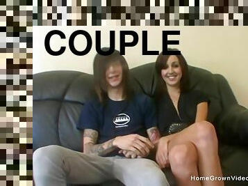 Sexy brunette girlfriend finally let her boyfriend film their sexual encounters.
