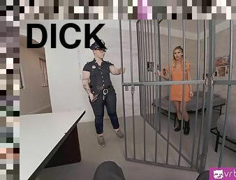 gwiazda-porno, piękne, uniform, więzienie, kutas
