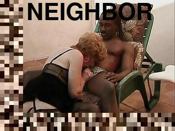 Old freckled redhead has hot sex with her neighbor