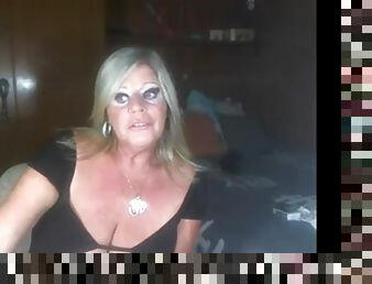 Blonde Mature Playing On WebCam