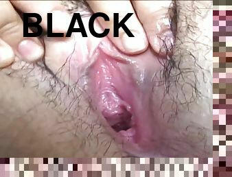 Rotund BBW Latina brunette, Celeste, chows down on some big black cock