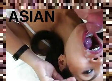 Asian with braces facial