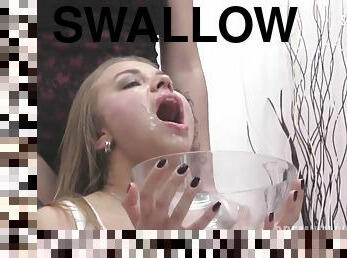 Jane swallows 77 huge mouthful cumshots