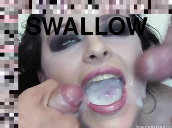 Lola swallows 51 huge mouthful cumshots