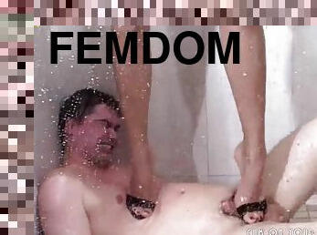 Shoe Domination In The Shower