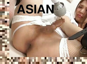 Sexy Asian ladyboy cums