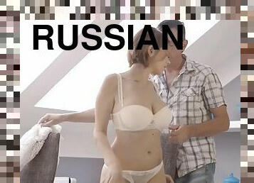 OLD4K. Russian girl Marina Visconti is penetrated by the old man
