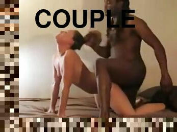 Interracial webcam couple gives webcam a free doggy style sex show