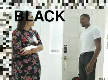 Black4k. black plumber on white hottie with wonderful