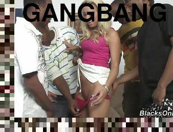 Sweet Jessica Woods Gets Gangbanged By A Bunch Of Black Guys