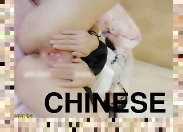 Chinese pretty girl masturbate and fuck