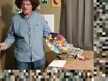 Dong Ross dick painting session: The Butthole