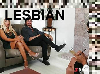Lesbian therapist seduces and fucks married woman